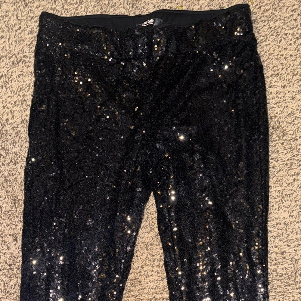 Black Sequin Pants